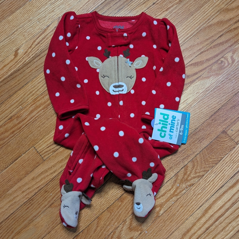 NWT Christmas Winter Onzie bodysuit 6-9 months baby infant red NEW